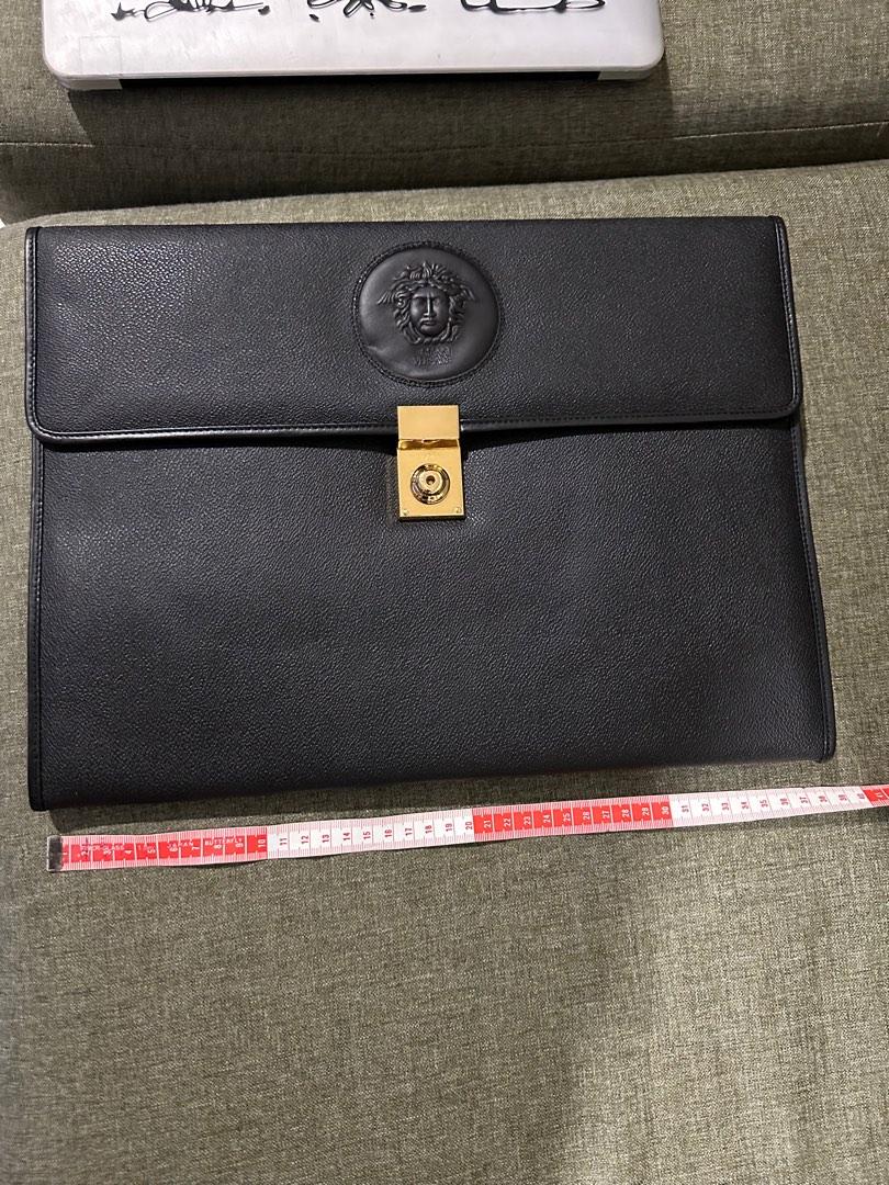 Versace Medusa Head Black Leather Envelope Evening Flap Clutch Bag with Key Men s Fashion Bags Belt bags Clutches and Pouches on Carousell