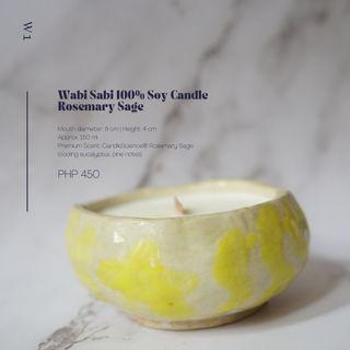 Wabi Sabi Premium Scented Candle | Rosemary Sage 100% Soy