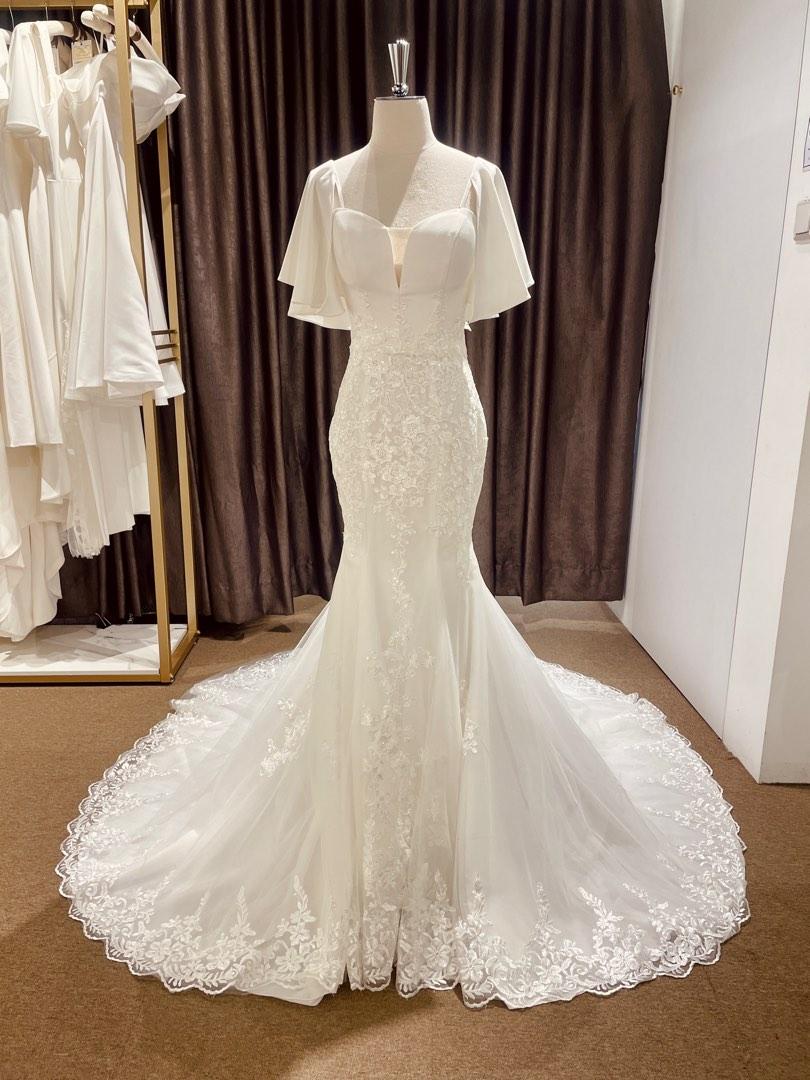 White mermaid gown outlet