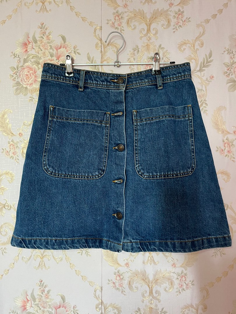 Zara denim skirt, Women's Fashion, Bottoms, Skirts on Carousell