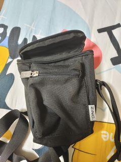 Zinc Small Sling Bag with 2 compartments (Black)