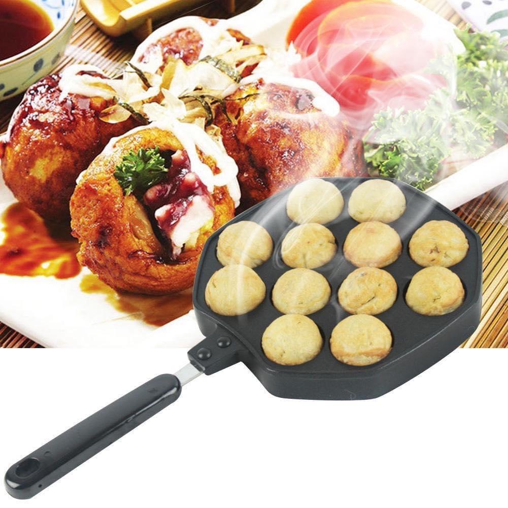 12 Holes Aluminum Alloy Takoyaki Pan Takoyaki Maker Small Balls Baking Pan  Home Cooking, Furniture & Home Living, Kitchenware & Tableware, Cookware &  Accessories on Carousell