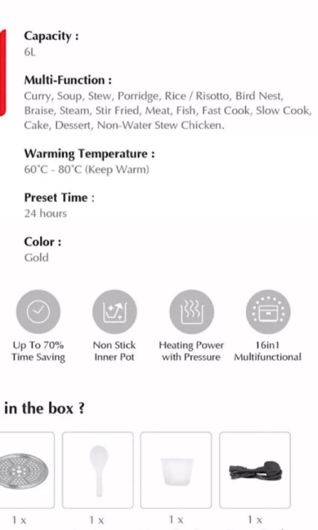 16 in 1 Electric Pressure Cooker on Carousell