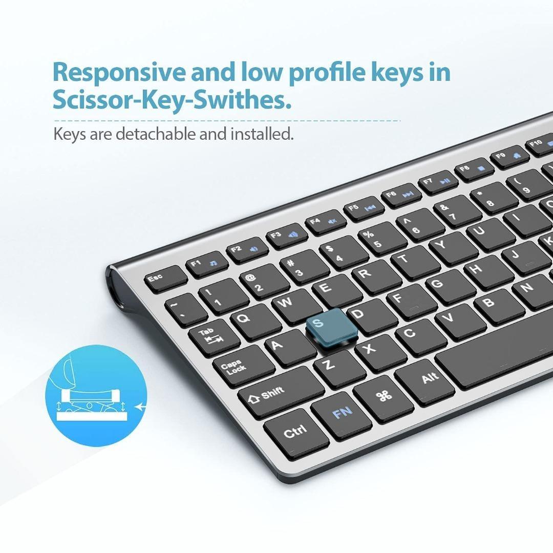 [2170] Wireless Keyboard, J JOYACCESS 2.4G Slim and Compact Wireless