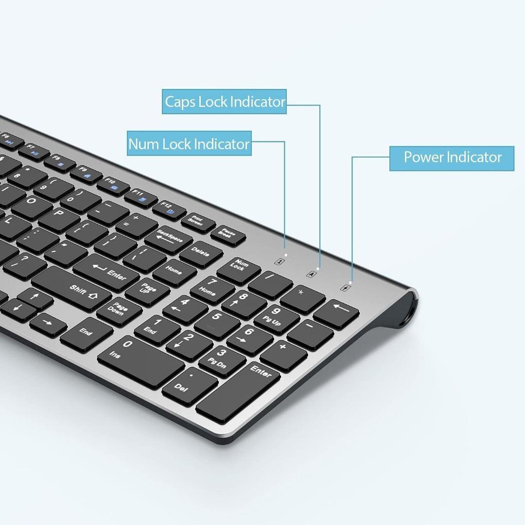 [2170] Wireless Keyboard, J JOYACCESS 2.4G Slim and Compact Wireless