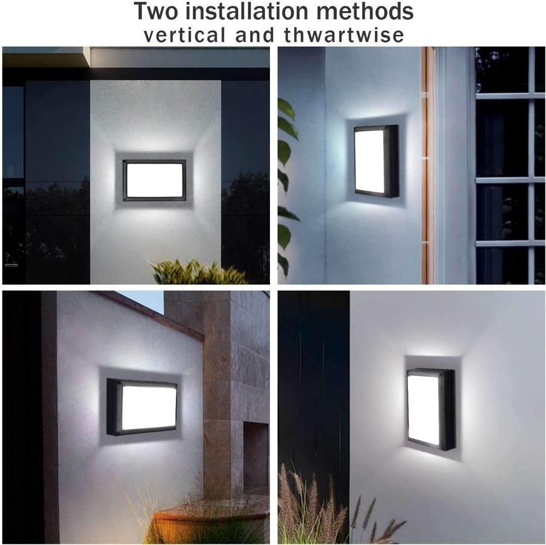 2202] Outdoor Wall Light IP65 Waterproof Wall Lamp Anthracite Led Bulkhead  Wall Light Exterior Wall Lights for Garden Shed Porch Garage Corridor  Workshop Patio Outside, Furniture  Home Living, Lighting  Fans,