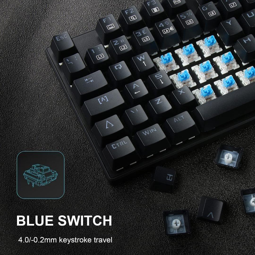 [2326] Arctrix Mechanical Keyboard Black 105 Keys, Full Anti