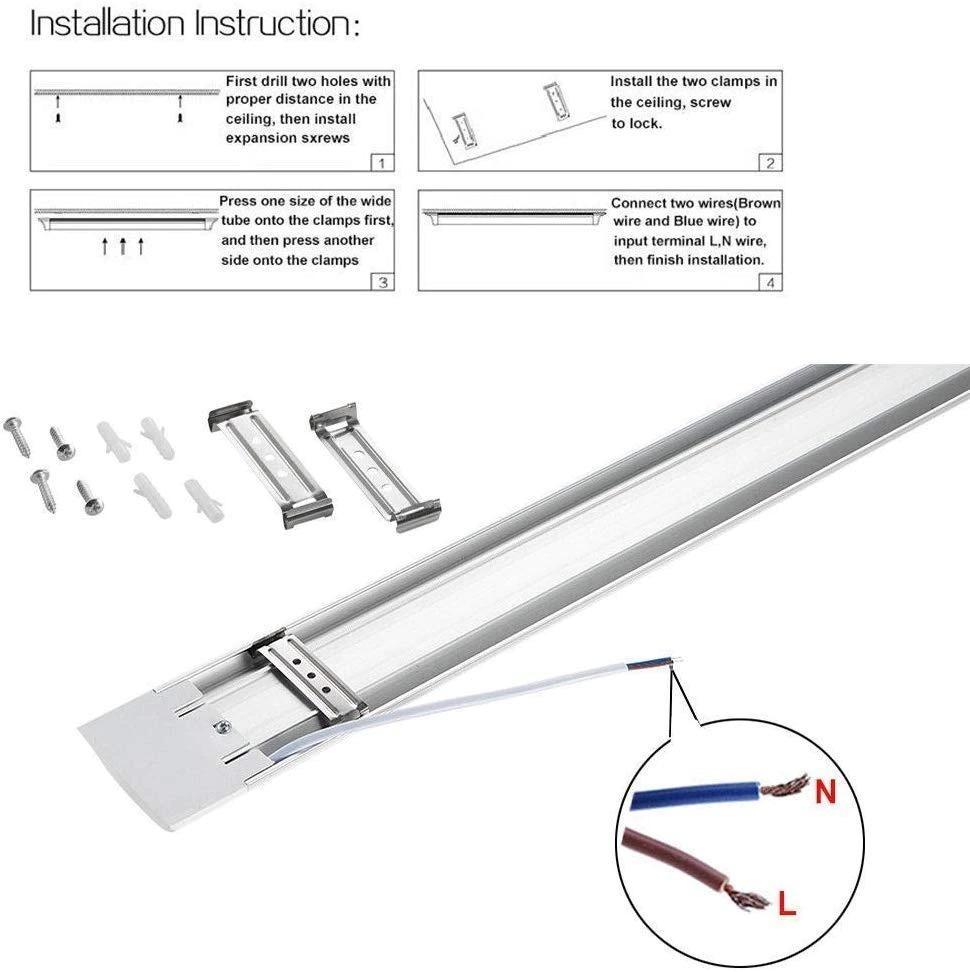 [2474] Led Fluorescent Light Model BD03 40W 6500K, Furniture & Home