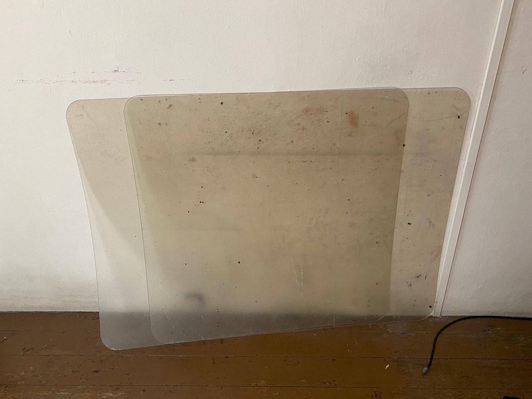 2x Ikea office chair floor protector., Furniture & Home Living