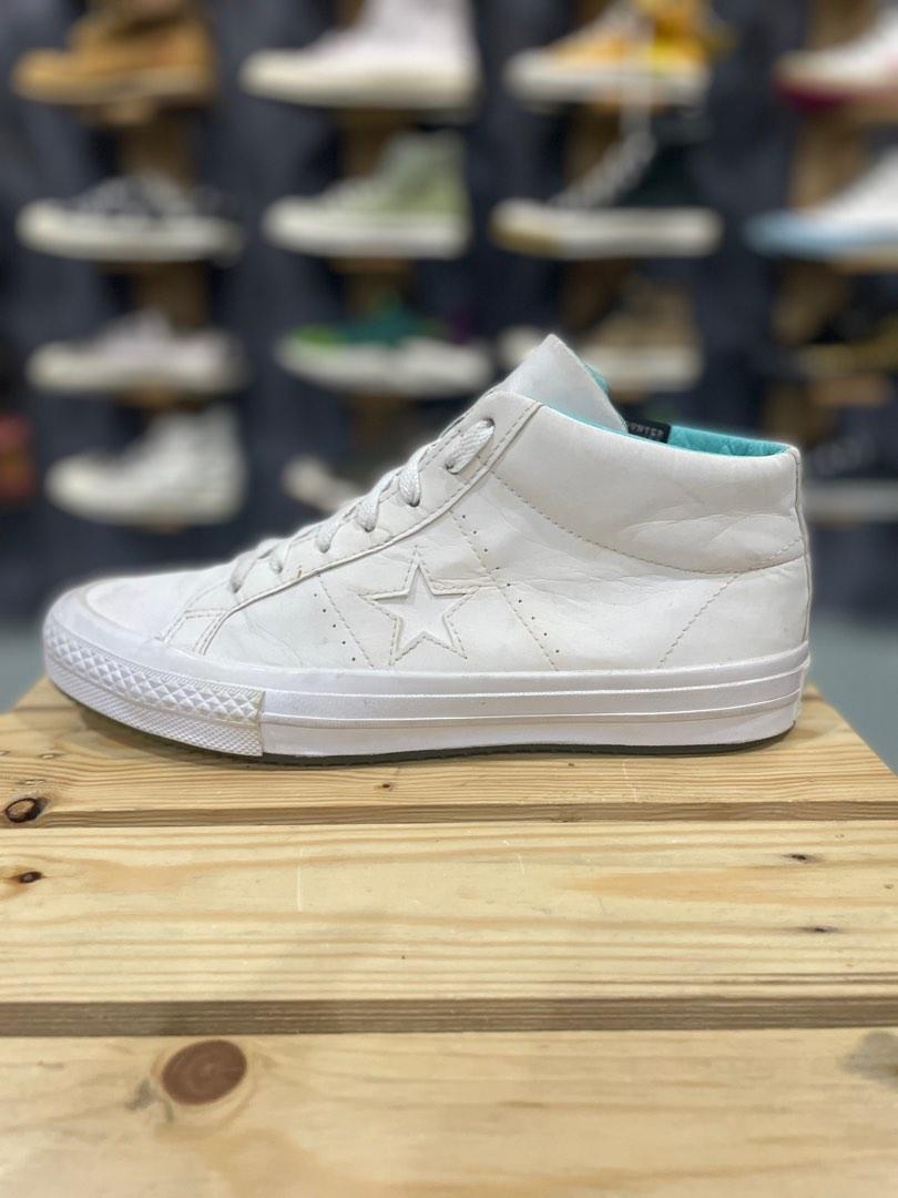 8.5uk Converse One Star Counter Climate Mid White Light Aqua