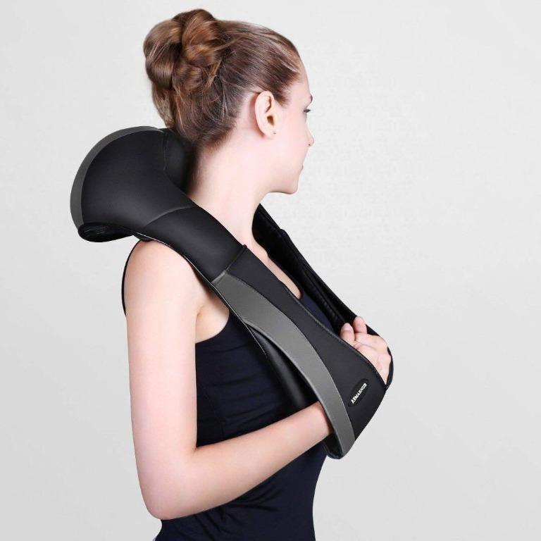 978 MARNUR Shiatsu Shoulder Massager Massage Device with 3 Speed settings Heat Kneading Massage for Back Neck Shoulder Foot and Legs Home Work