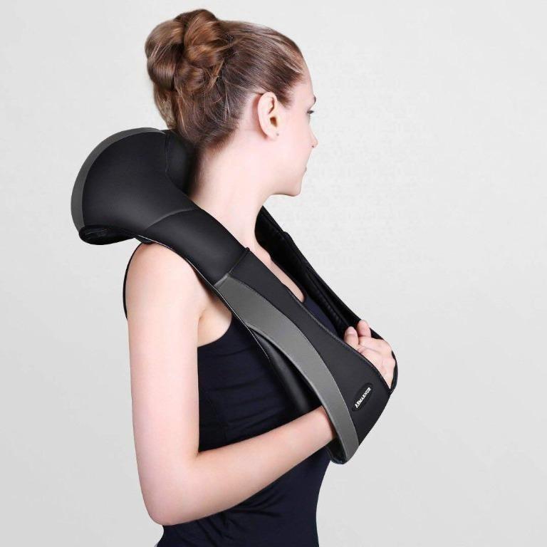 Back & Neck Shiatsu Massage Cushion Pad with Heat, Height Adjustable K –  MARNUR