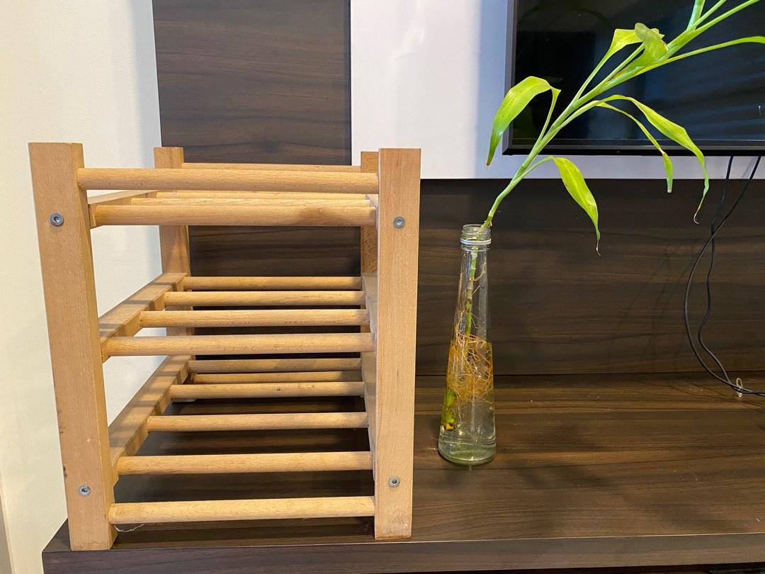 9 bottle wine rack, solid wood, Furniture & Home Living, Home