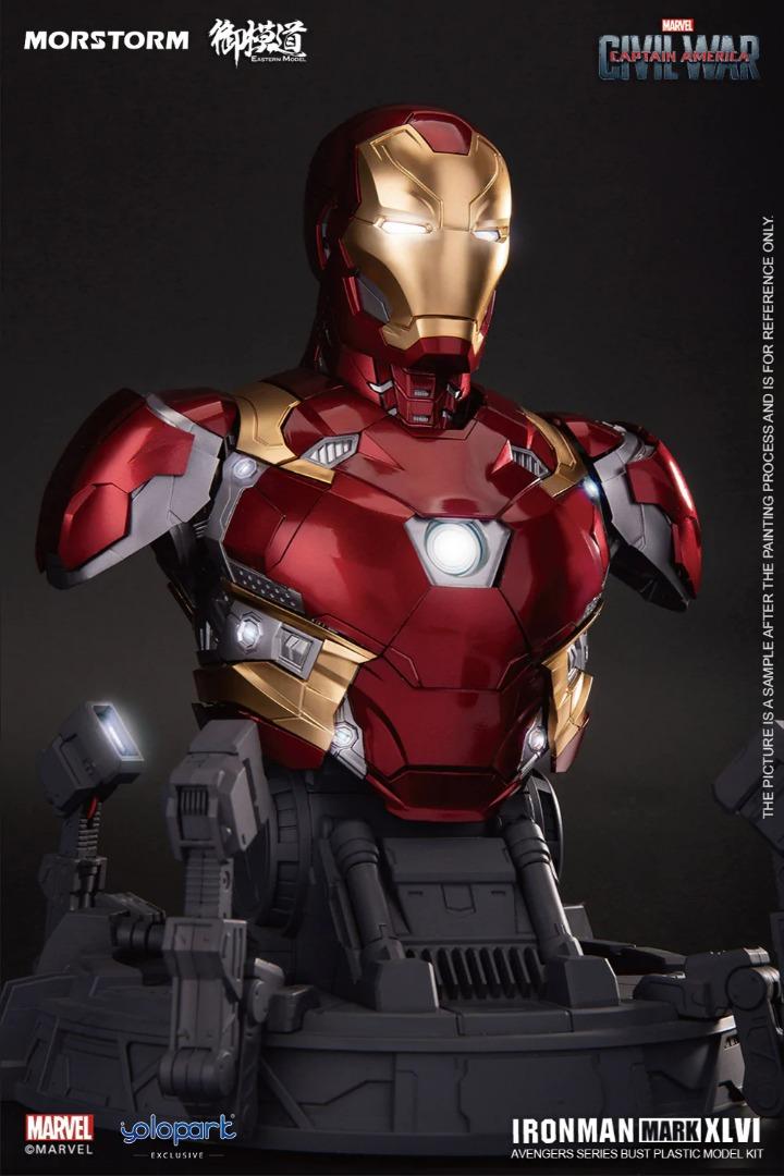 限時] 鋼鐵俠胸像組裝模型YOLOPARK IRON MAN Mark 46 Bust, 興趣