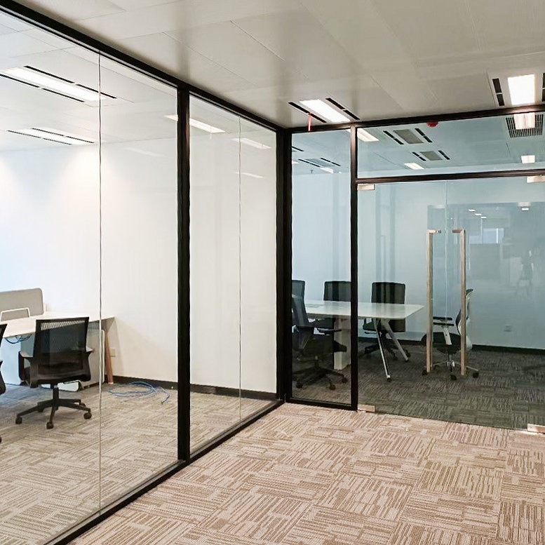 (包送貨) 全景無框單玻璃隔斷屏風 辦公室間房 Glass Wall Partition GWP001 on Carousell
