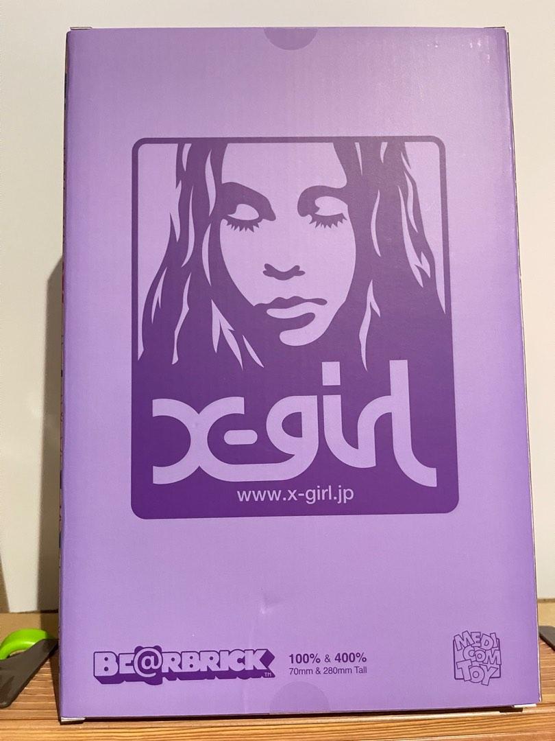 BE@RBRICK X-girl CLEAR PURPLE 1000％