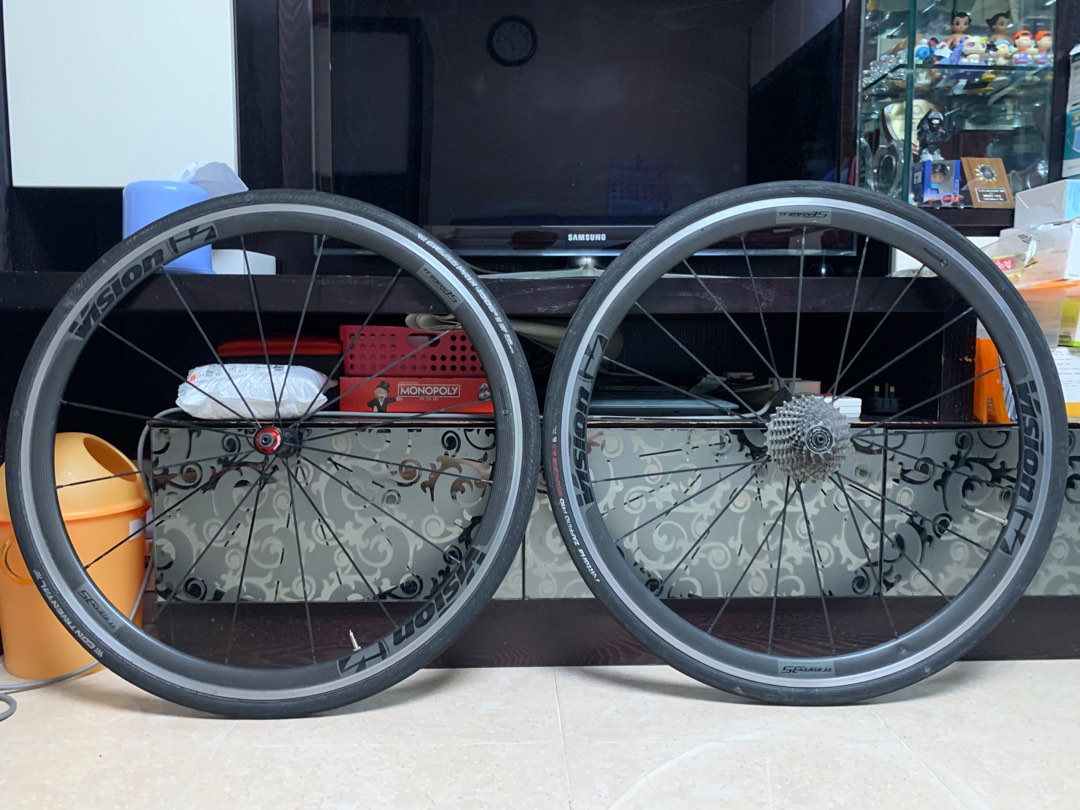 vision trimax 35 KB カーボンクリンチャー　11s 前後セット vision trimax35 カーボン、アルミリム ハイブリッドモデル