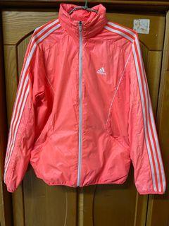 Adidas 連帽風衣外套 橘紅色