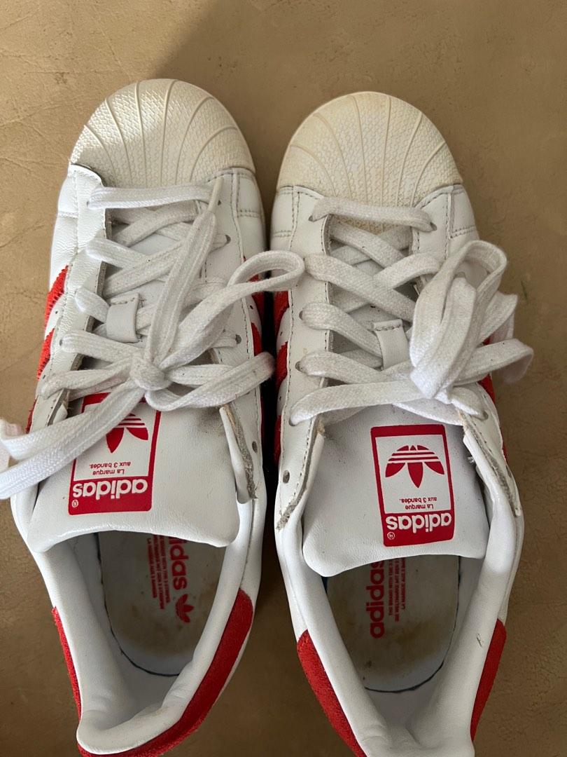Adidas superstar sneakers white red white EUR38.5