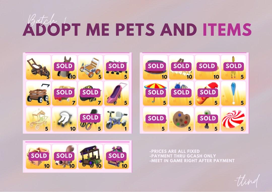 Adopt Me Pets and Items for Sale!, Video Gaming, Gaming Accessories, In