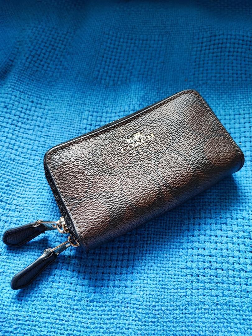 Coach double zip coin purse online