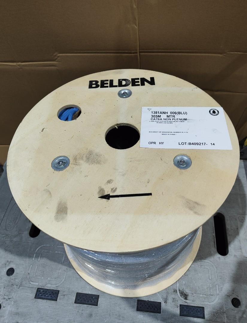 Belden 1381ANH Cat6A F/UTP Shielded Lan / Ethernet Cable, Low Smoke ...