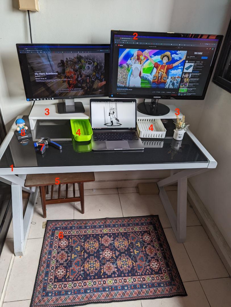 Best WFH setup (sturdy glass table + Samsung 27