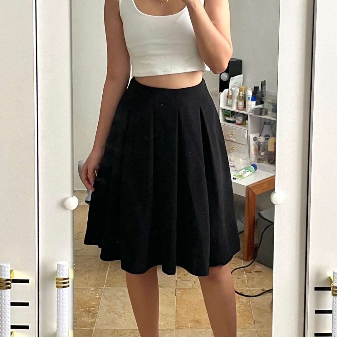 Black skirt uniqlo clearance