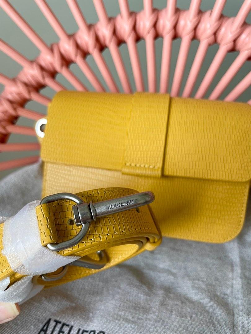 Senreve Aria Belt Bag with dust bag,lemon color mimosa leather