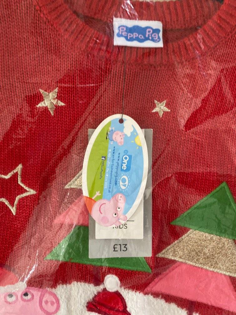 BN Tu Peppa Pig Red Christmas Dress Jumper Babies Kids Babies