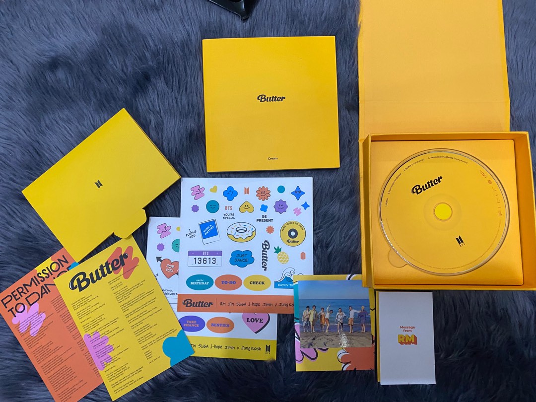 BTS Butter Album(Gold color), Hobbies & Toys, Music & Media, CDs & DVDs