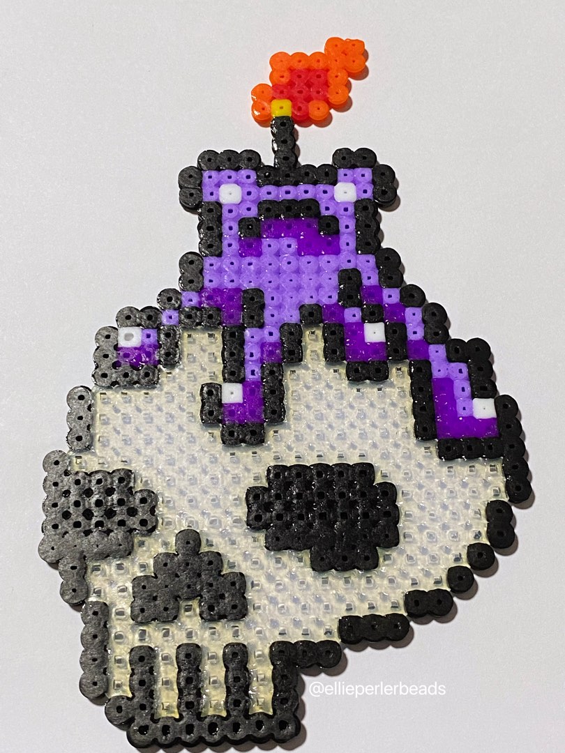 Candle on a skull perler beads, Hobbies & Toys, Stationery & Craft ...