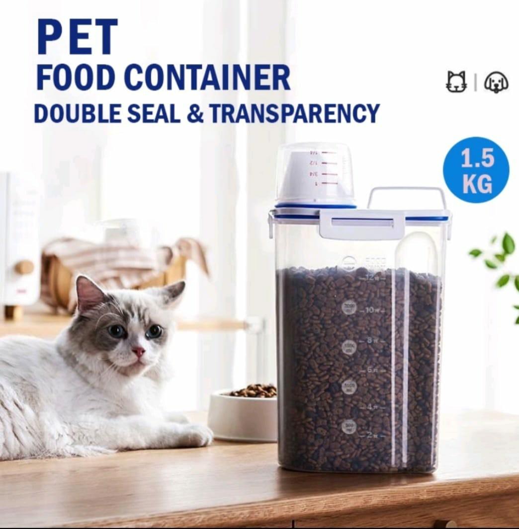 Cat Food Container Very Tight Airtight up to 1.5kgs size indicated