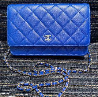 Chanel Silver Patent Leather Boy Wallet on Chain WOC Crossbody Bag - LAR  Vintage