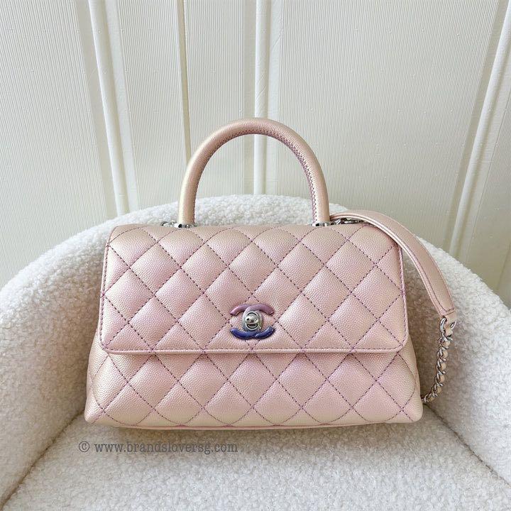 ✖️SOLD✖️ Chanel Small 24cm Coco Handle in 21K Iridescent Pink Caviar and  Rainbow HW, Luxury, Bags & Wallets on Carousell