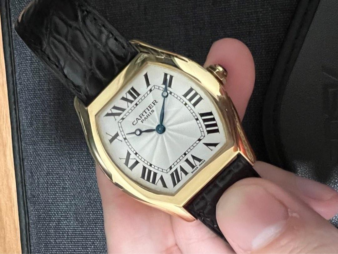 Cheapest Cartier Tortue CPCP Yellow Gold, Luxury, Watches on Carousell