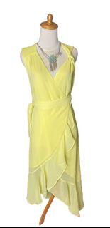Chiffon Midi Dress Kuning