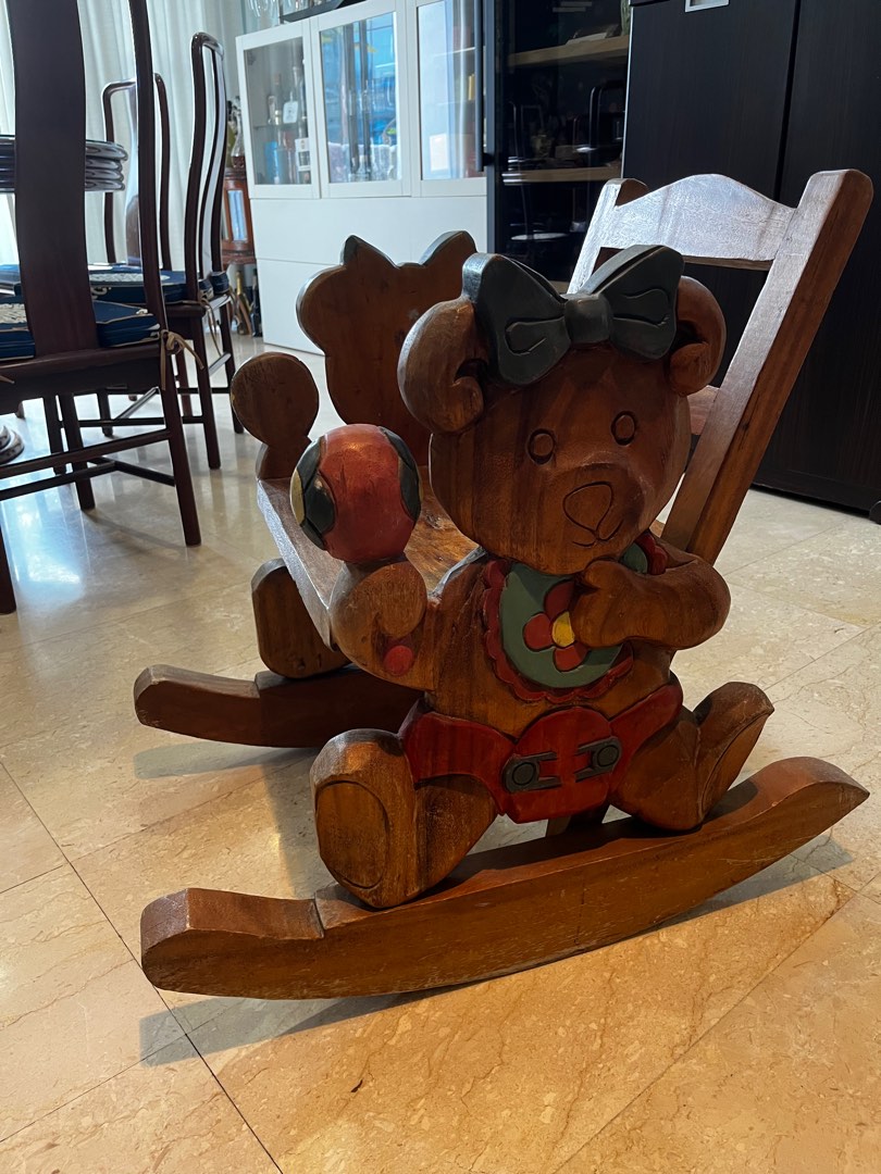 Children rocking chair solid wood, Furniture & Home Living, Furniture