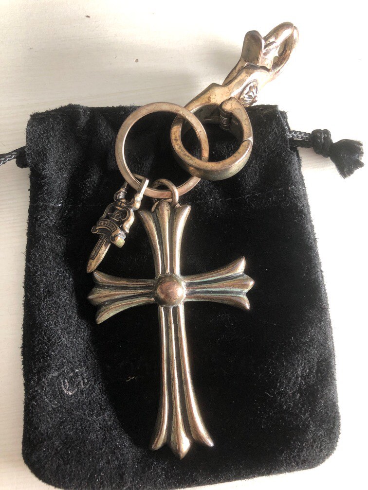 CHROME HEARTS CROSS AND DAGGER KEY RING