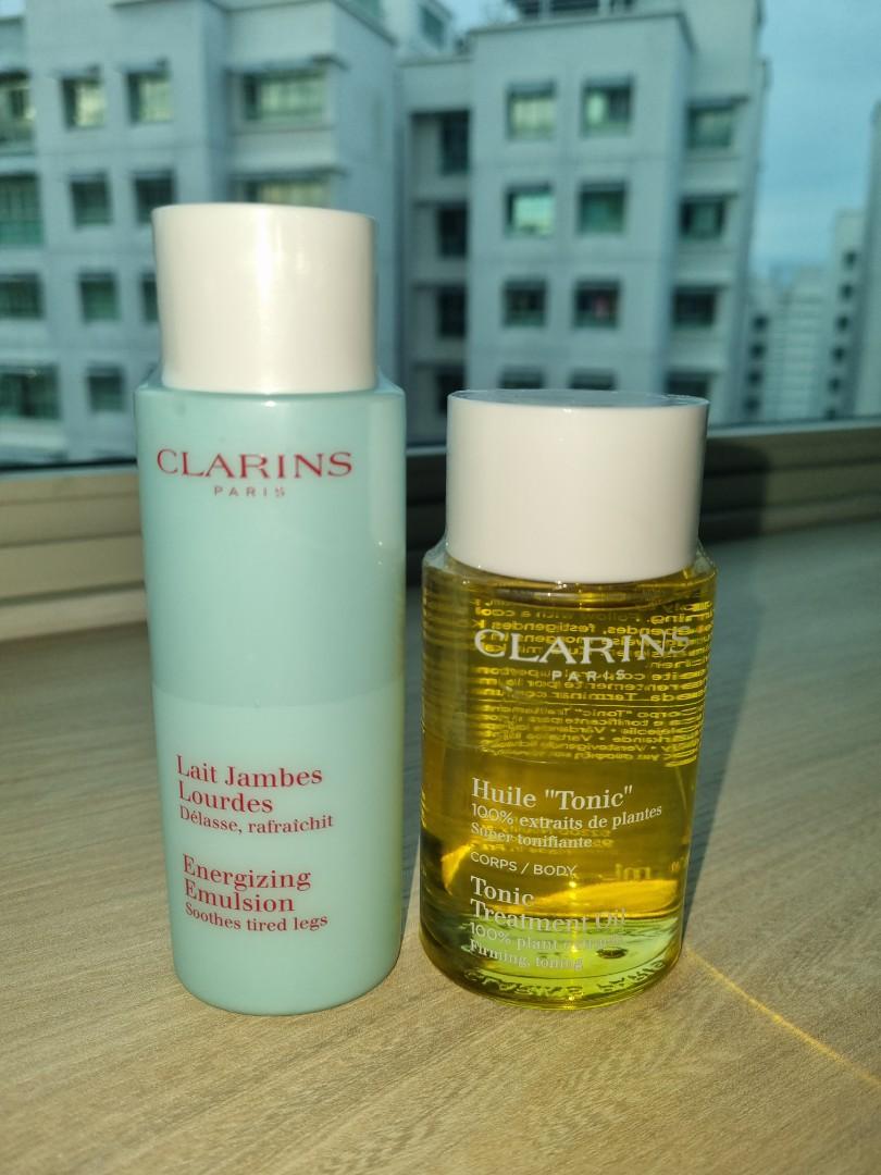 Clarins Tonic Treatment Oil & Energizing Emulsion, Beauty & Personal