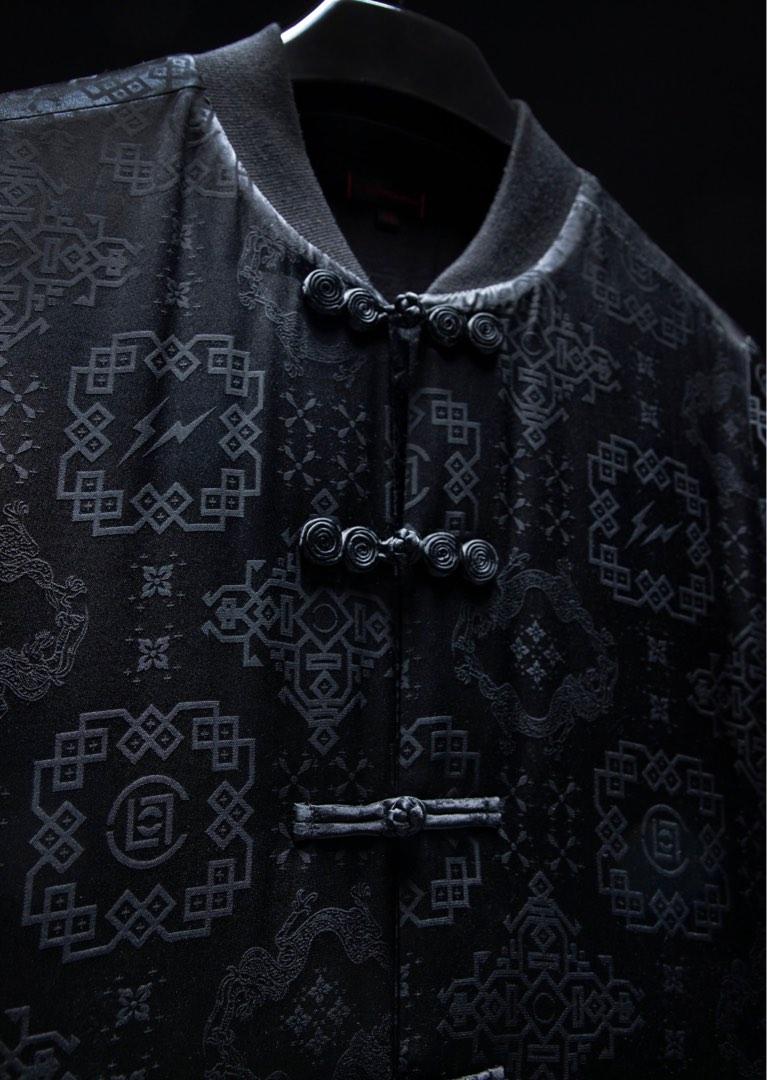 CLOT ✖️fragment design BLACK SILK Jacket