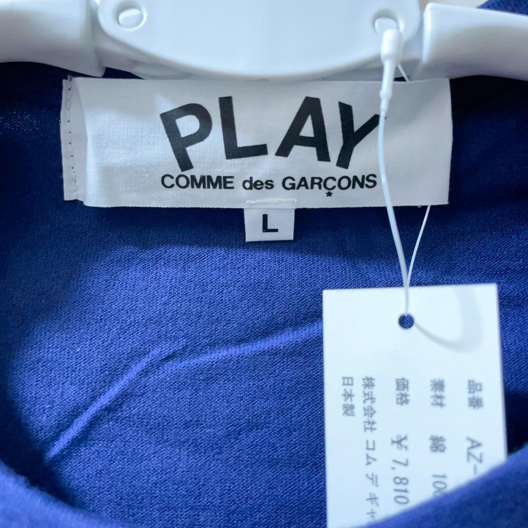 全新COMME des GARCONS PLAY 日本製T-shirt 藍色大白心/紅心L碼男女款