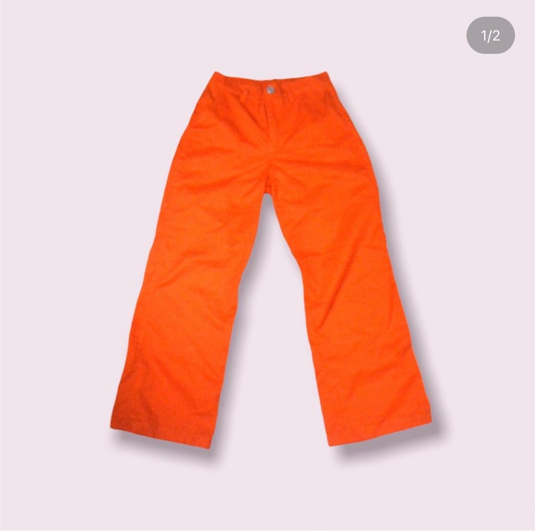Custom Orange Pants, Men's Fashion, Bottoms, Jeans on Carousell