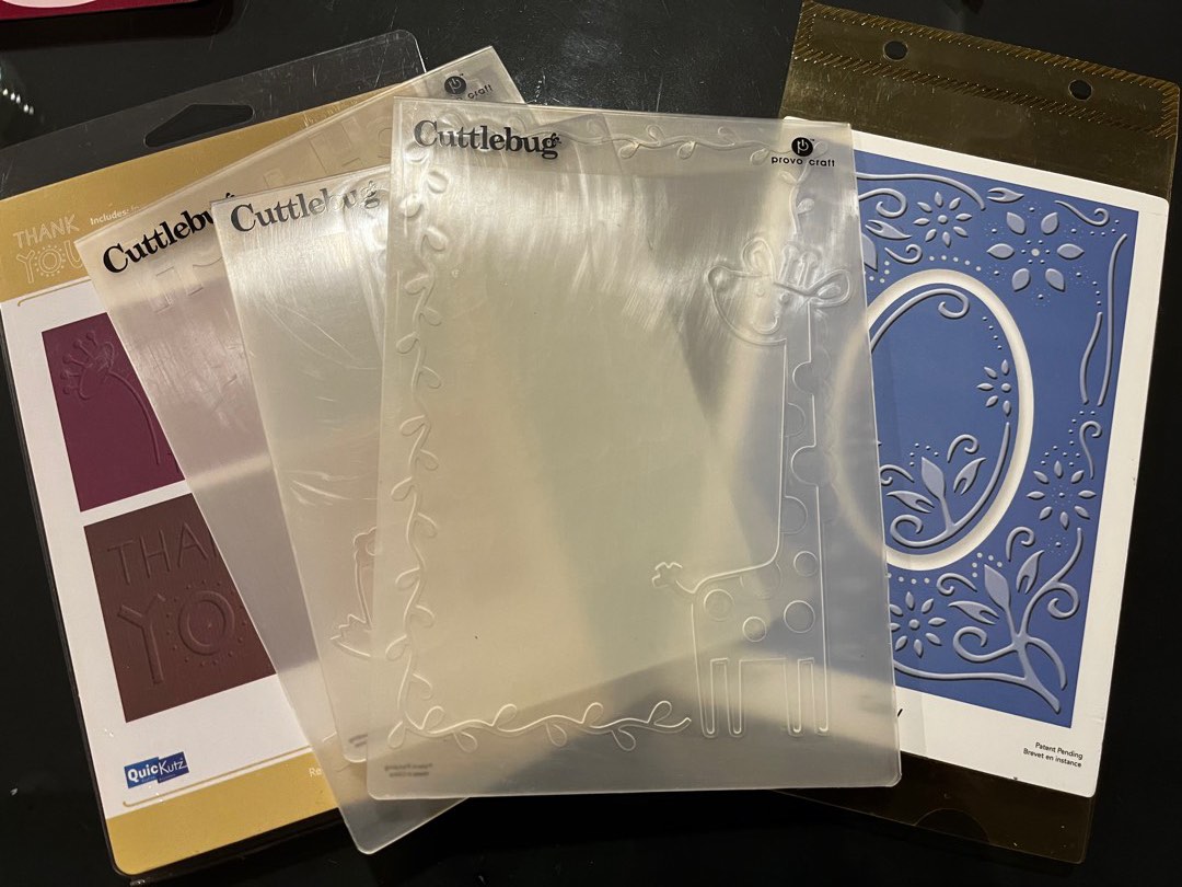 Cuttlebug & Quickutz Embossing folders, Hobbies & Toys, Stationery
