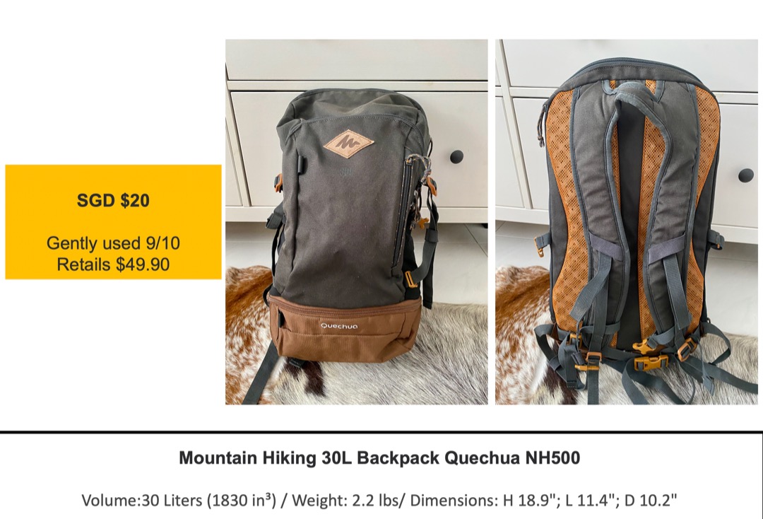 Quechua nh500 30l hiking backpack hot sale