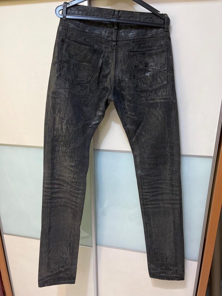 Dior Homme Waxed Black Jeans (Hedi Slimane era), Men's Fashion, Bottoms