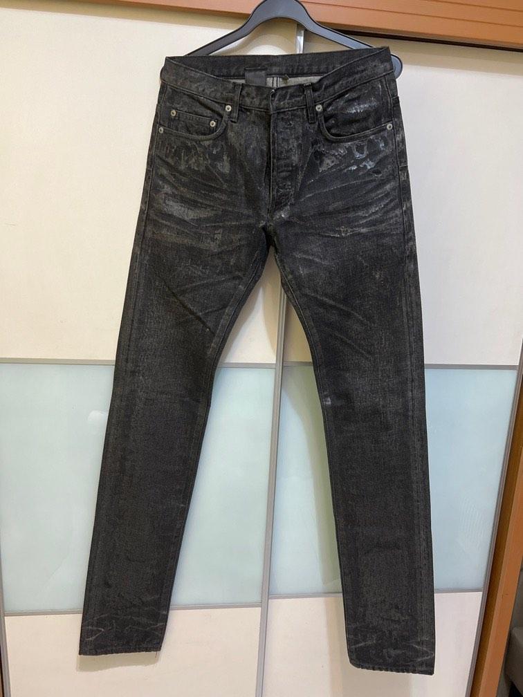 Dior Homme Waxed Black Jeans (Hedi Slimane era), Men's Fashion, Bottoms ...