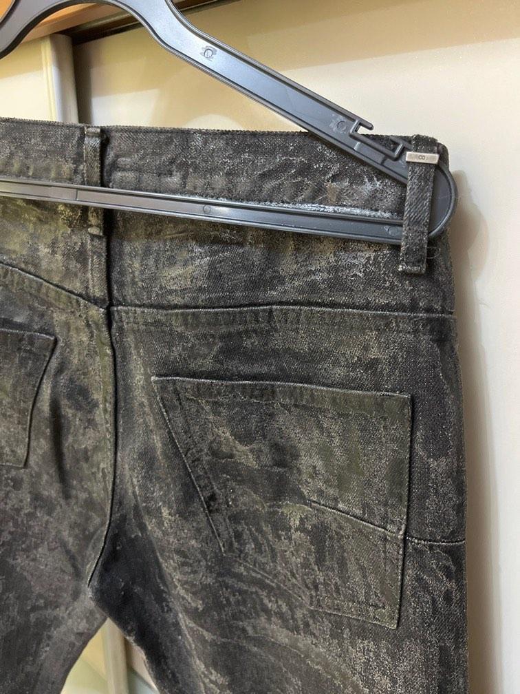 Dior Homme Waxed Black Jeans (Hedi Slimane era), Men's Fashion, Bottoms