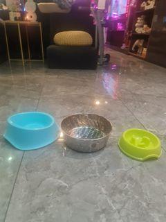 Dog bowls - 3 bowls