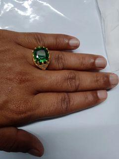 Emerald  vintage estate  solitaire ring.available nextweek size 6